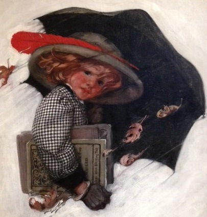 Sarah Stilwell Weber's cover illustration for the October 9, 1909 Saturday Evening Post