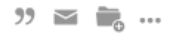 icons of Quote marks, an envelope and a folder