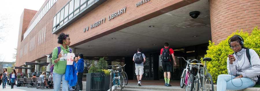 The front of W. W. Hagerty Library.